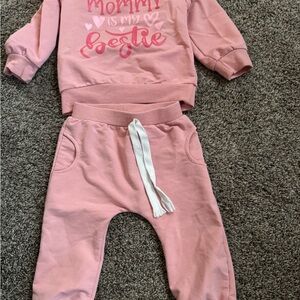 SHEIN Pink Kids Matching Set with Sweatpants